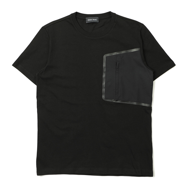 柄デザインプリント【新品未使用】【正規品】HERNO ヘルノ メンズ 黒  Tシャツ